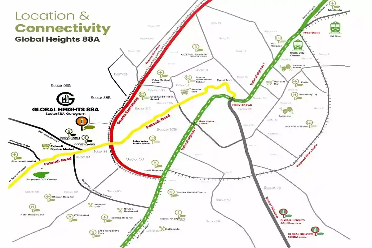 Global Heights 88a location Map